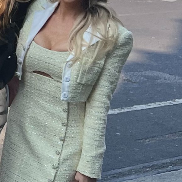 Self Portrait Cropped bouclé jacket - Picture 3 of 3